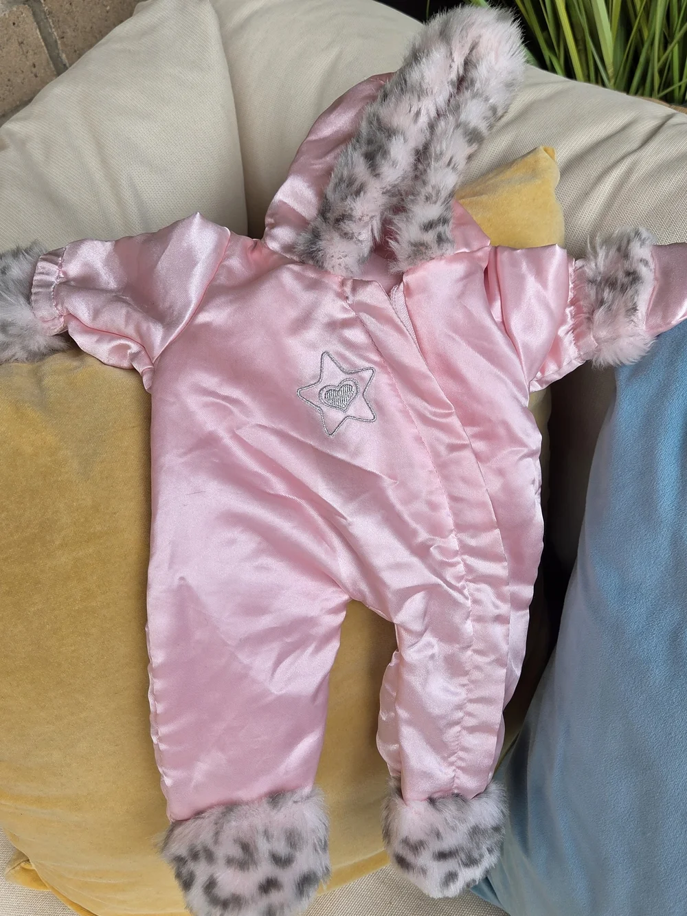 American Girl Bitty Baby Pink Faux-Fur Trim Snowsuit